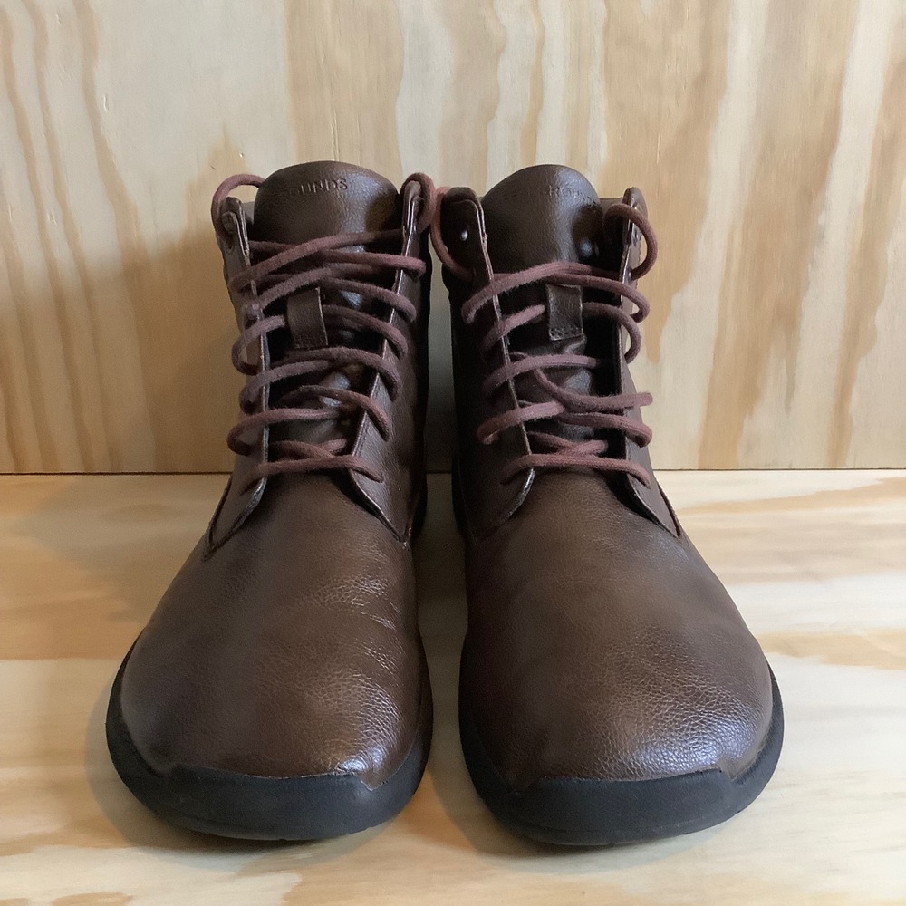 Feelgrounds Patrol Winter Brown Vegan Leather Soft Barefoot Boots Mens 13 EU 47